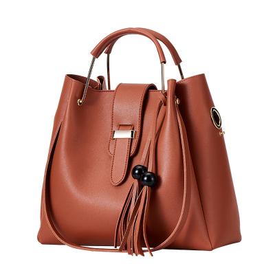 China High Quality Vintage PU Ladies Handbags Women Messenger Bags Totes Hot Sale Tassel Leather Designer Boston Hand Bags for sale