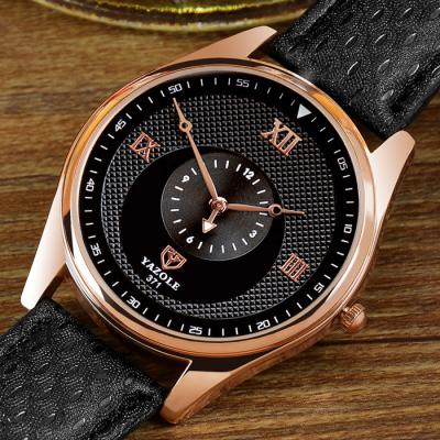 China Y371 Date Watch Men Watches Stainless Steel Leather Strap Automatic Classic Waterproof Sport Quartz Watch for sale