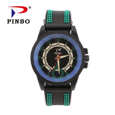 China PB413 waterproof watches men brand watch luxury men's silicone quartz fashion casual sports clock men wristwatch for sale