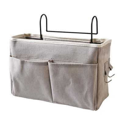 China Canvas Bedroom Bathroom Single Magazine Organizer Wardrobe Bag Storage Bunk Lower Dorm Rooms On Hospital Beds for sale