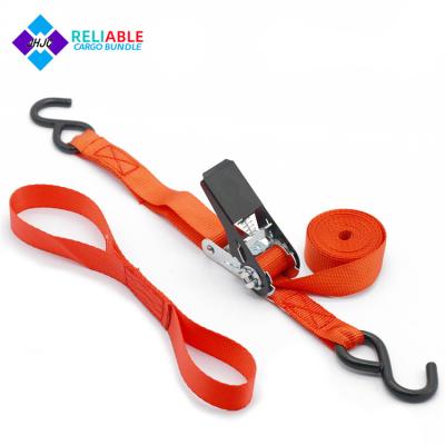 China Doing cargo lashing belt spanngurt ratchet 1inch 25mm endless belt cargo lashing belt tie down belt in 3m length or other for sale