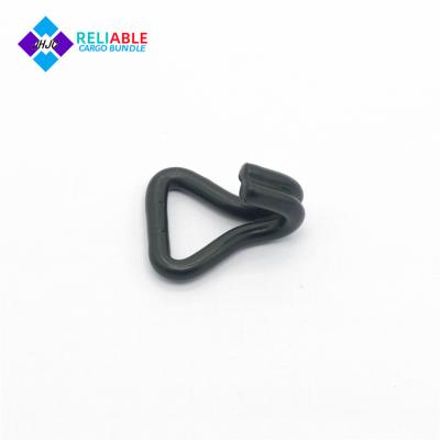 China Heavy Industry 1500kg/3300lbs Heavy Duty Steel Hooks Cargo 38mm /8mm Lashing Double J Hook for sale