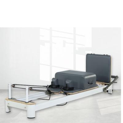 China Aluminum Alloy Pilates Reformer Pilates Equipment Yoga Fitness Pilates Bar Studio Reformer White For Sale Gym Pilates Reformer for sale