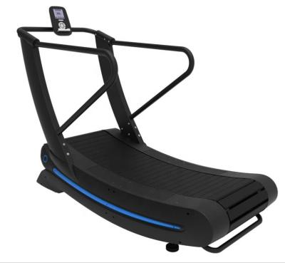 China Commercial Modern Unique Design Hot Sale Indoor Fitness Gym Self Generating Curved Treadmill for sale