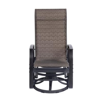 China Modern Aluminum Patio Swivel High Quality Garden Leisure Round Bottom Swing Chairs Outdoor Furniture for sale