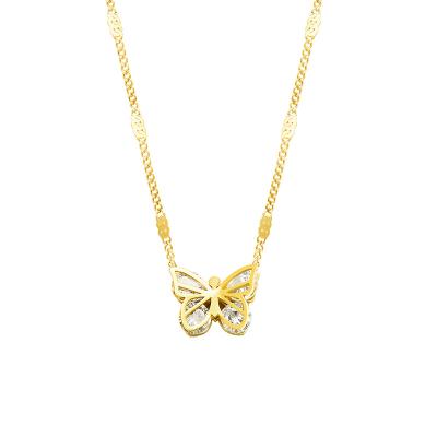 China TRENDY Manufacturers dropshipping Tasty Zircon 18K Stainless Steel Gold Plated Butterfly Pendant Necklace for sale