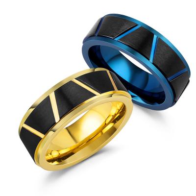 China FASHIONABLE Irregular Geometric Stainless Men Women Hiphop Gold Couples Rings Hiphop Ring for sale