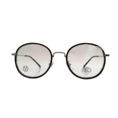 China Cheap Promotional Retro Glass Frame Metal Spectacle Circle Eyewear Retro Vintage Prescription Glass Eyewear Men Women Transparent Women for sale