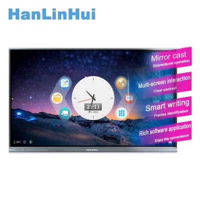 China Clever Touch Screen Mobile Smart Board Interactive Whiteboard LED Black 4mm Fully Tempered High Explosion Proof Glass 400 Cd 55inches for sale