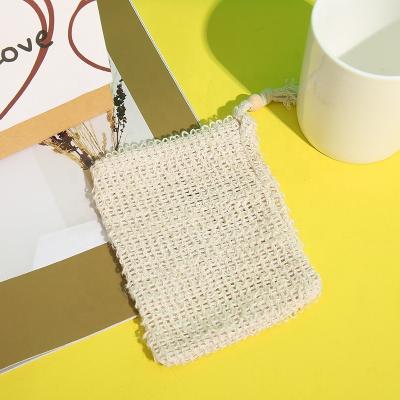 China EXFOLIATE Natural Sisal Exfoliating Clean Soap Pouch Mesh Soap Bag Sisal China Wholesale for sale