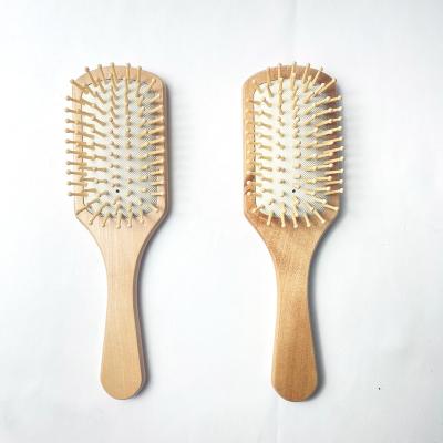 China For Home Use Different Size Logo Large Flat Natural Eco Friendly Wooden Hair Brush Bristle Paddle Wooden Hair Brush Different Handle Wholesale for sale