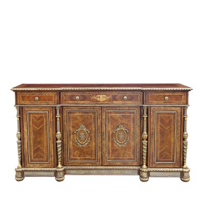 China Hand-carved for Gold Solid Wood Sofa Side Table Console Console Cabinet Table European Royal British Passage Living Room Furniture for sale