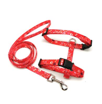 China Best Viable Dog Harness Nylon Harness For Small Dogs Printed Adjustable Dog Harness for sale