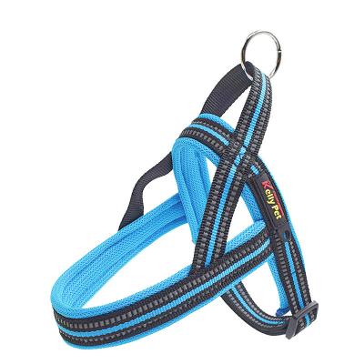 China Large Sustainable Adjustable Dog Harness Handle Reflective Custom Dog Harness With Matching Reflective Dog Leash for sale