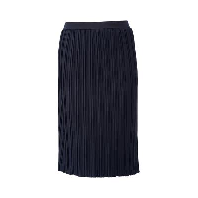 China New Summer Breathable Women Pleated Waist Fashion Solid Color Casual Elastic Skirt High for sale