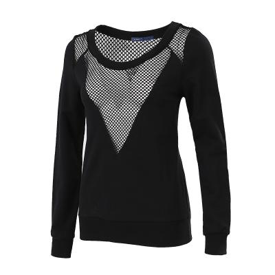 China Hot Selling New Ladies Spring Elegant Top QUICK DRY Sexy Mesh Top Long Sleeve Slim Sheer Fit for sale