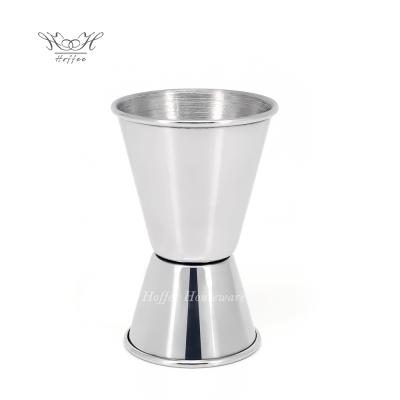 China Double 15ml And 30ml Viable Price Promotion Cocktail Jigger Silver Stainless Steel Bar Tool Cocktail Jigger for sale