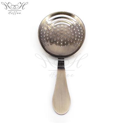 China New Amazon Design 18/8 Stainless Steel Bar Tools Cocktail Mixer Viable Cocktail Julep Bar Strainer for sale