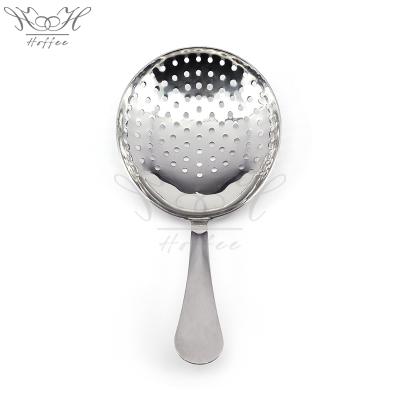 China Viable Customize Bar Accessories Cocktail Stainless Steel Julep Strainer 18/8 for sale