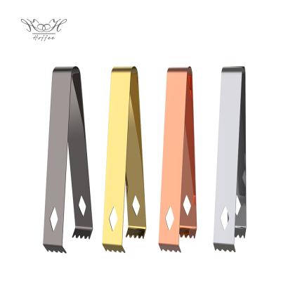 China Amazon Success Food Grade Buffet Tongs Bar Accessories Viable Ice Cutters Ice Cuber Tongs Stainless Steel Cocktail Ice Tongs for sale