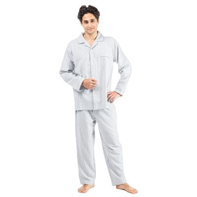 China QUICK DRY 100% custom made mens plaid pants and shirt cotton flannel sleepwear pajamas set for men for sale