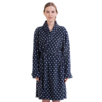 China 2021 OEM&OEM Love Heart Flannel Pajamas Spa Robe Sleepwear Women's Sleepwear Hotel Bathrobe QUICK DRY for sale