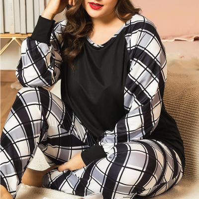 China QUICK DRY fat women's casual sleepwear sets pajamas wholesale nightgowns soft lounge wear plus size women sleepwear for sale