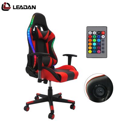 China (Size)LEADAN RGB adjustable cheap racing scorpion led gaming chair with light and speaker gaming gear chair racing for sale