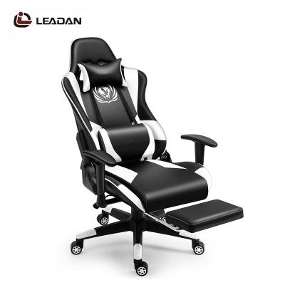 China LEADAN RGB gaming chair adjustable custom cheap scorpion white gaming chair with speakers footrest massgae gamer chair gaming parts desk for sale