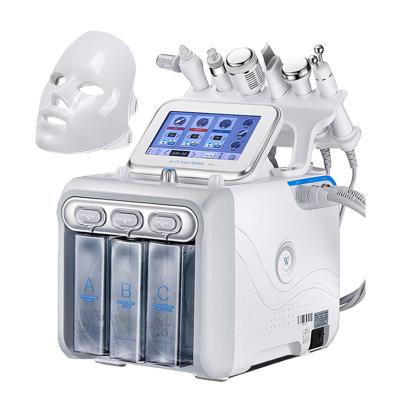 China Hot Sale Skin Care Exfoliators Microdermabrasion Facial Hydraulic Tips Machine 6 In 1 Hydraulic Facial Machine for sale