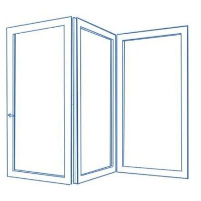 China Waterproof Simple Aluminum White Interior Folding Glass Doors for sale