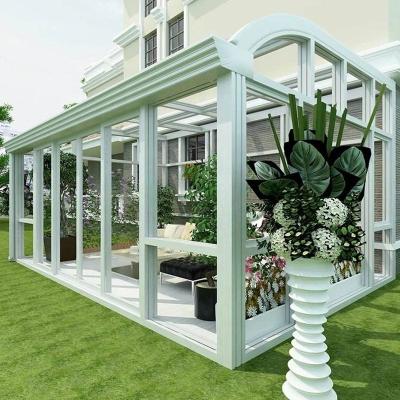 China Anti noise and heat break modern indoor decorative glass sunrooms veranda roof garden free standing solarium for sale for sale