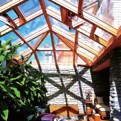 China Anti noise and thermal break factory price prefabricated aluminum sunrooms all season solarium screen room curved sunrooms glass details for sale