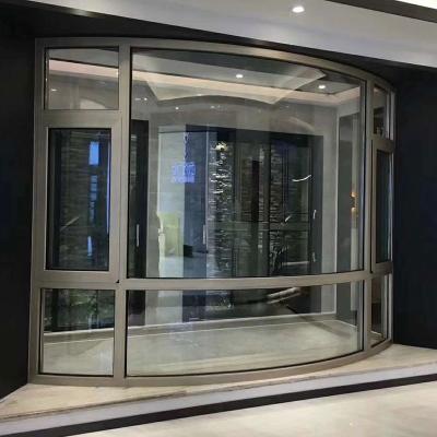 China Large Aluminum Frame Casement Window Doule Three Way Modern Design Fixed High Quality Window Casement Window Tinted Casement Glass Window for sale