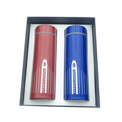 China PORTABLE Business Gift Set Logo Custom Thermal Bottle Outdoor Tea 304 Stainless Steel Vacuum Flask Set 2pcs Gift Box 360ml for sale