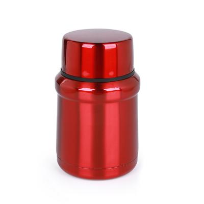 China PORTABLE Double Wall Stainless Steel Vacuum Food Container Kids Flask With Spoon 500ml for sale