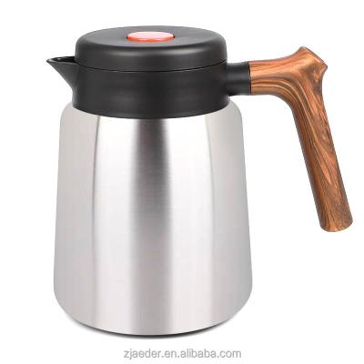 China Wholesale 1.0L Viable Modern Double Walled Vacuum Insulated Flask Thermos Coffee Pot Teapot Warmer for sale