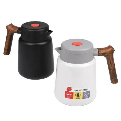 China PORTABLE Suitable for Office 1L Heat Preservation 304 Stainless Steel Flask Vacuum Mocha Coffee Pot for sale