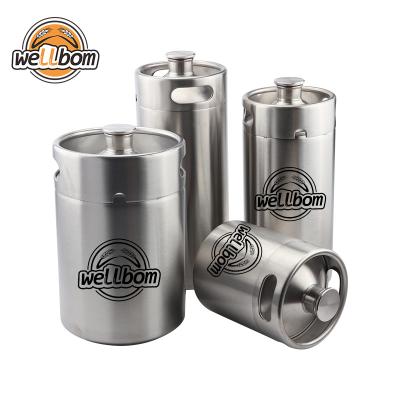 China Top QualityFood Beer Grade 304 Stainless Steel Mini Beer Keg Glower 2L 4L 5L10L For Home Brewing With Customer Logo for sale