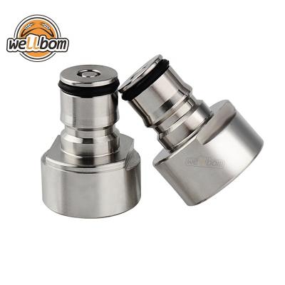 China Sustainable Ball Lock Post Type 304 Stainless Steel Carbonation Cap For Home Brew Soft Drink PET Bottles for sale