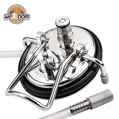 China Sustainable Stainless Steel Ball Lock Beer Keg Carbonation Lid For Home Brew Beer for sale