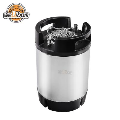 China New 2.5 Gallon 100% Beer Cornelius Beer Keg Stainless Steel Ball Lock Barrel 10L Pepsi Soda Cornelius Keg With Handles for sale