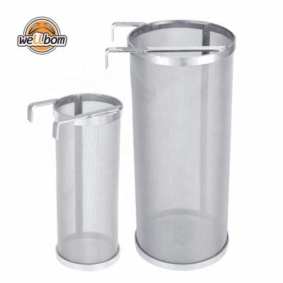 China 300 Micron Stainless Steel Home Brew Beer Granule Hops Filter Strainer Hops Spider Food Grade Filter Bag For Brew Kettle With Handle 4