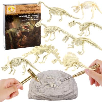 China Eco-friendly Educational Education Game Dinosaur Excavation Kit Baby Toy Set Dinosaur Fossil Kid Toy for sale