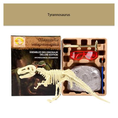 China Fossil Excavation Toy Dinosaur Educational Small Claw Education Game Kids Fluorescence Kits With Environmentally Friendly Materials for sale