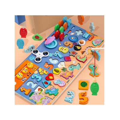 China Popular Magnetic Fishing Wooden Toys Children's Game Magnetic Fishing Baby Toys Educational Toys 3-6 Years Old for sale