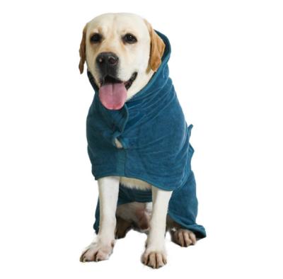 China New Viable Bathrobe For Dog Drying Towel Microfiber Quickly Absorbing Water Bath Towel Cat Hood Pet Bath Towel Grooming Pet Product for sale