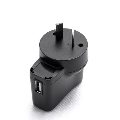 China ABS+PC SAA Flame Retardant Material CE Passed Type 5v 1a Charger 5v 1a 1.5a Australia 5volt Power Adapter USB AC Adapter Charger With LED indicator for sale