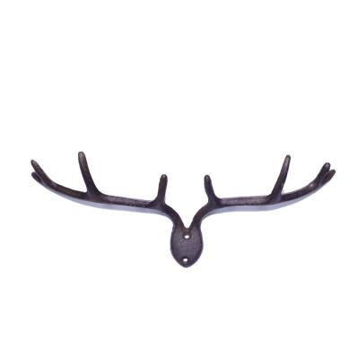 China Traditional European Style Home Decoration Antique Antlers Wall Hook For Coat Hat for sale