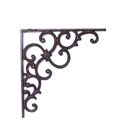 China Rustic Industrial 90 Degree Wall Mounted Angle Iron Plant Hanging Shelf Bracket For Indoor And Outdoor for sale